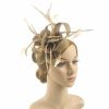 Hats | Women’s Sinamay With Faux Feather/Flower Kentucky Derby Fascinators With Clip/Headband Black – Girls