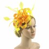 Hats | Women’s Sinamay With Faux Feather/Flower Kentucky Derby Fascinators With Clip/Headband Black – Girls