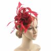 Hats | Women’s Sinamay With Faux Feather/Flower Kentucky Derby Fascinators With Clip/Headband Black – Girls