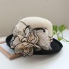 Hats | Women’s Sinamay With Flower Kentucky Derby Bowler Hats Khaki – Girls