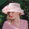 Hats | Women’s Sinamay With Flower Kentucky Derby Church Hats Pink – Girls