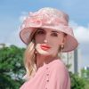 Hats | Women’s Sinamay With Flower Kentucky Derby Church Hats Pink – Girls