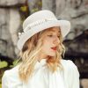 Hats | Women’s Summer Polyester With Pearl Casual Sun Hats Champagne – Girls