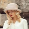 Hats | Women’s Summer Polyester With Pearl Casual Sun Hats Champagne – Girls