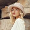 Hats | Women’s Summer Polyester With Pearl Casual Sun Hats Champagne – Girls