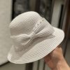 Hats | Women’s Summer Straw Bowknot Pearl Holiday Sun Hats Khaki – Girls