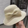 Hats | Women’s Summer Straw Bowknot Pearl Holiday Sun Hats Khaki – Girls