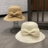 Hats | Women’s Summer Straw Bowknot Pearl Holiday Sun Hats Khaki – Girls