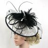 Hats | Women’s Vintage Polyester/Mesh/Sinamay With Faux Feather Kentucky Derby Saucer Hats With Headband Black – Girls