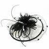 Hats | Women’s Vintage Polyester/Mesh/Sinamay With Faux Feather Kentucky Derby Saucer Hats With Headband Black – Girls