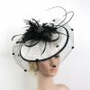 Hats | Women’s Vintage Polyester/Mesh/Sinamay With Faux Feather Kentucky Derby Saucer Hats With Headband Black – Girls