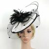 Hats | Women’s Vintage Polyester/Mesh/Sinamay With Faux Feather Kentucky Derby Saucer Hats With Headband Black – Girls