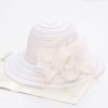 Hats | Women’s Wide Brim Acrylic Fabric With Flower Kentucky Derby Church Hats Khaki – Girls