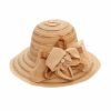 Hats | Women’s Wide Brim Acrylic Fabric With Flower Kentucky Derby Church Hats Khaki – Girls