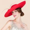 Hats | Women’s Wide Brim Bowknot Sinamay Kentucky Derby Church Hats Red – Girls