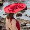 Hats | Women’s Wide Brim Bowknot Sinamay Kentucky Derby Church Hats Red – Girls