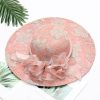 Hats | Women’s Wide Brim Chiffon/Lace With Flower Kentucky Derby Church Hats Blue – Girls