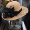 Hats | Women’s Wide Brim Felt With Flower Kentucky Derby Church Hats Black – Girls