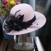 Hats | Women’s Wide Brim Felt With Flower Kentucky Derby Church Hats Black – Girls