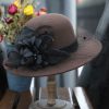 Hats | Women’s Wide Brim Felt With Flower Kentucky Derby Church Hats Black – Girls