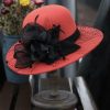 Hats | Women’s Wide Brim Felt With Flower Kentucky Derby Church Hats Black – Girls