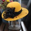 Hats | Women’s Wide Brim Felt With Flower Kentucky Derby Church Hats Black – Girls