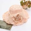 Hats | Women’s Wide Brim Lace With Flower Kentucky Derby Church Hats Khaki – Girls