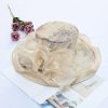 Hats | Women’s Wide Brim Lace/Organza With Flower/Rhinestone Kentucky Derby Church Hats Beige – Girls