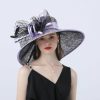 Hats | Women’s Wide Brim Lace/Satin With Flower Kentucky Derby Church Hats White – Girls