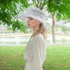 Hats | Women’s Wide Brim Organza Cocktail/Kentucky Derby Church Hats White – Girls