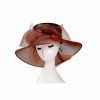 Hats | Women’s Wide Brim Organza Kentucky Derby Church Hats Beige – Girls