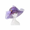 Hats | Women’s Wide Brim Organza Kentucky Derby Church Hats Beige – Girls