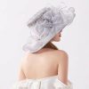 Hats | Women’s Wide Brim Organza Kentucky Derby Church Hats Khaki – Girls