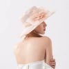 Hats | Women’s Wide Brim Organza Kentucky Derby Church Hats Pink – Girls