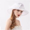 Hats | Women’s Wide Brim Organza Kentucky Derby Church Hats Pink – Girls