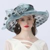 Hats | Women’s Wide Brim Organza Kentucky Derby Church Hats Purple – Girls