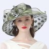 Hats | Women’s Wide Brim Organza Kentucky Derby Church Hats Purple – Girls