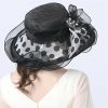 Hats | Women’s Wide Brim Organza Kentucky Derby Church Hats Purple – Girls