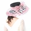 Hats | Women’s Wide Brim Organza Kentucky Derby Church Hats Purple – Girls