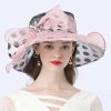 Hats | Women’s Wide Brim Organza Kentucky Derby Church Hats Purple – Girls