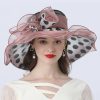 Hats | Women’s Wide Brim Organza Kentucky Derby Church Hats Purple – Girls