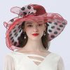 Hats | Women’s Wide Brim Organza Kentucky Derby Church Hats Purple – Girls