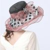 Hats | Women’s Wide Brim Organza Kentucky Derby Church Hats Purple – Girls