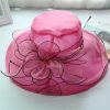 Hats | Women’s Wide Brim Organza With Bowknot Kentucky Derby Church Hats Dark Navy – Girls