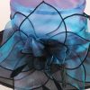 Hats | Women’s Wide Brim Organza With Faux Feather Kentucky Derby Church Hats Blue – Girls