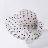 Hats | Women’s Wide Brim Organza With Flower Kentucky Derby Church Hats Beige – Girls