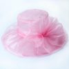 Hats | Women’s Wide Brim Organza With Flower Kentucky Derby Church Hats Black – Girls