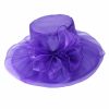 Hats | Women’s Wide Brim Organza With Flower Kentucky Derby Church Hats Black – Girls