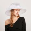 Hats | Women’s Wide Brim Organza With Flower Kentucky Derby Church Hats Black – Girls