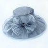 Hats | Women’s Wide Brim Organza With Flower Kentucky Derby Church Hats Black – Girls